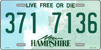 NH license plate 3717136