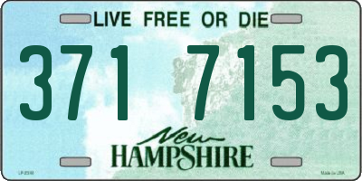 NH license plate 3717153