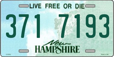 NH license plate 3717193