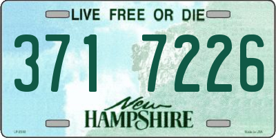 NH license plate 3717226
