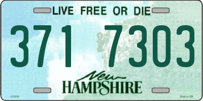 NH license plate 3717303