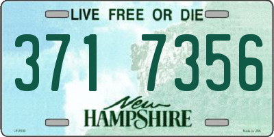 NH license plate 3717356