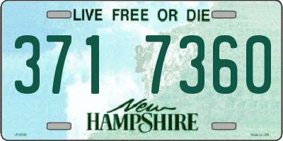NH license plate 3717360