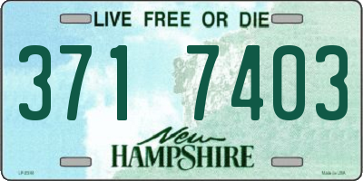 NH license plate 3717403