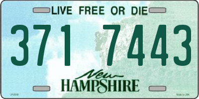 NH license plate 3717443