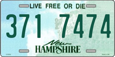 NH license plate 3717474