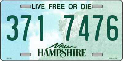 NH license plate 3717476