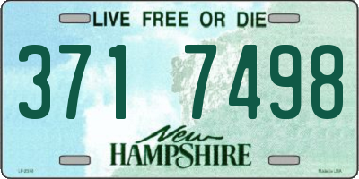 NH license plate 3717498