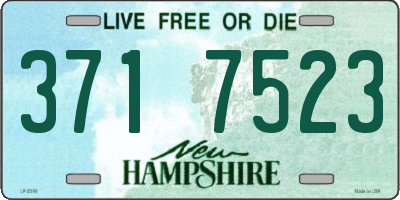 NH license plate 3717523