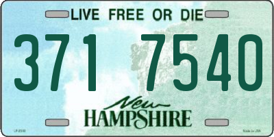 NH license plate 3717540