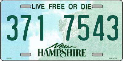 NH license plate 3717543
