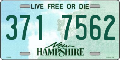 NH license plate 3717562