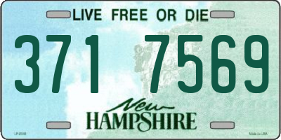 NH license plate 3717569