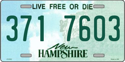 NH license plate 3717603