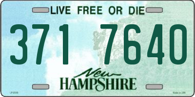 NH license plate 3717640