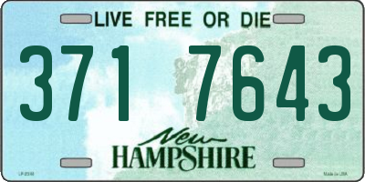 NH license plate 3717643