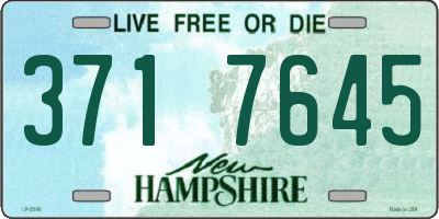 NH license plate 3717645