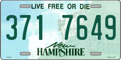 NH license plate 3717649