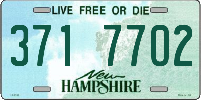 NH license plate 3717702