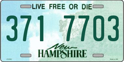NH license plate 3717703