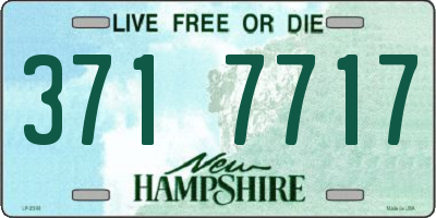 NH license plate 3717717