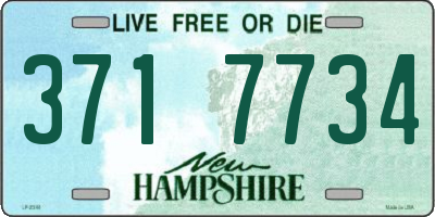 NH license plate 3717734