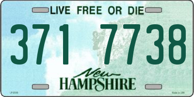 NH license plate 3717738