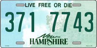 NH license plate 3717743