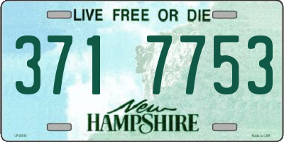 NH license plate 3717753
