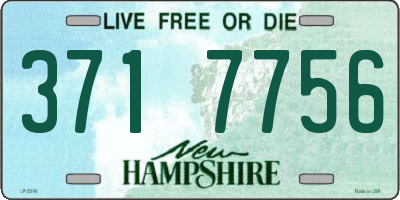 NH license plate 3717756