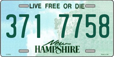 NH license plate 3717758