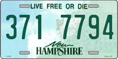 NH license plate 3717794