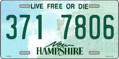 NH license plate 3717806