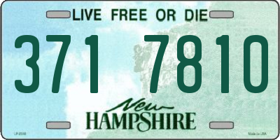 NH license plate 3717810