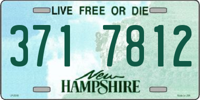 NH license plate 3717812