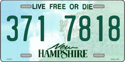 NH license plate 3717818