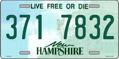 NH license plate 3717832
