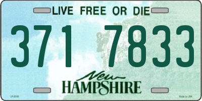 NH license plate 3717833