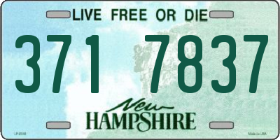 NH license plate 3717837