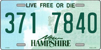 NH license plate 3717840