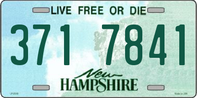 NH license plate 3717841
