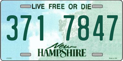 NH license plate 3717847