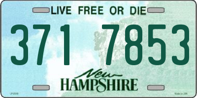 NH license plate 3717853