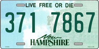 NH license plate 3717867