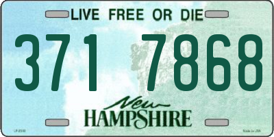 NH license plate 3717868