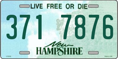 NH license plate 3717876