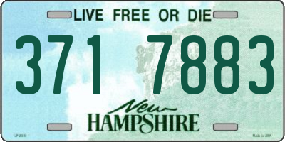 NH license plate 3717883