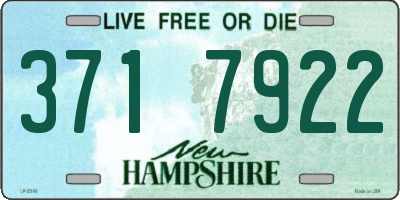 NH license plate 3717922