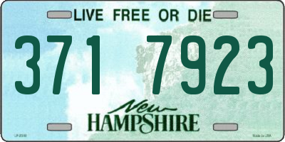 NH license plate 3717923
