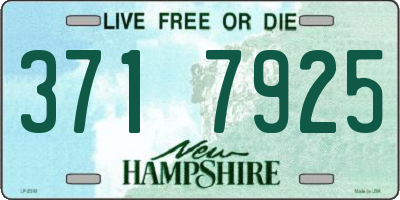 NH license plate 3717925